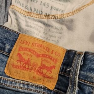 Men's Levi's 511 Blue Slim Straight Jeans Iconic Style